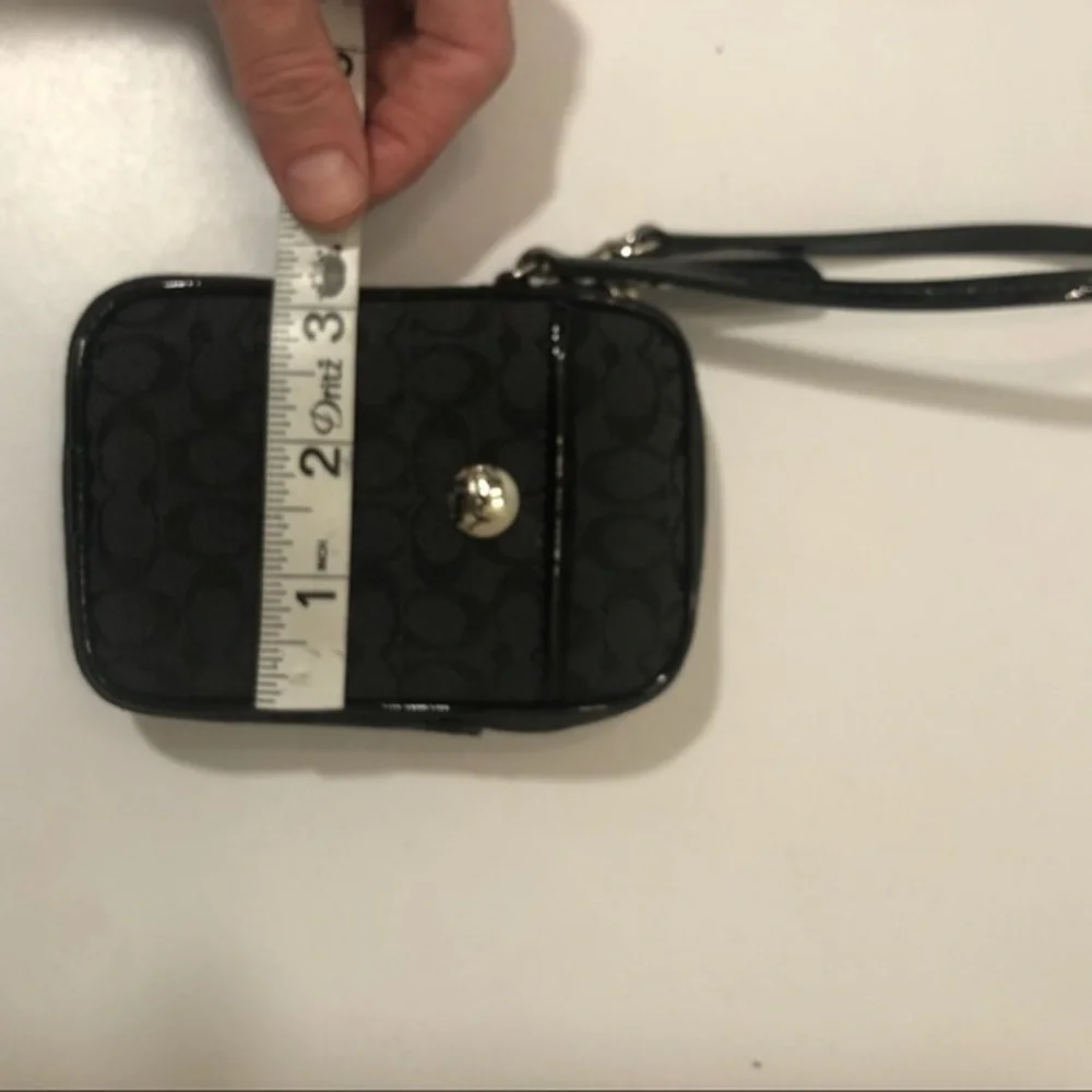 Coach vintage y2k signature mini black wristlet bag